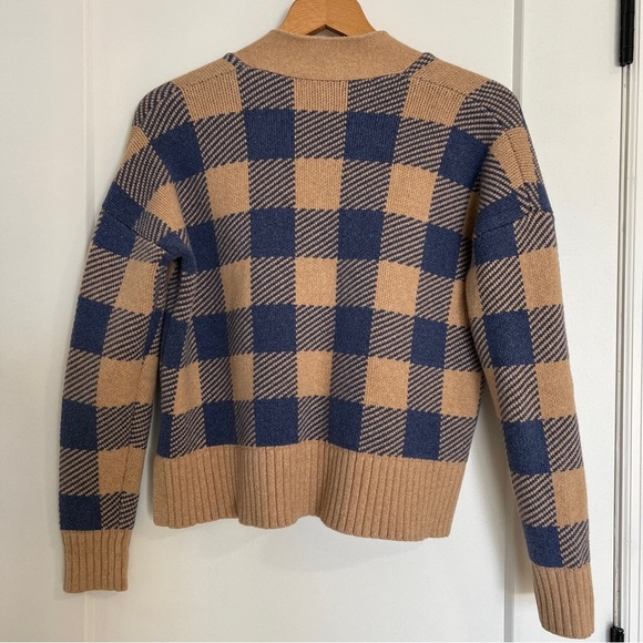 Madewell Bayberry Cardigan Sweater in Buffalo Check - Picture 4 of 4